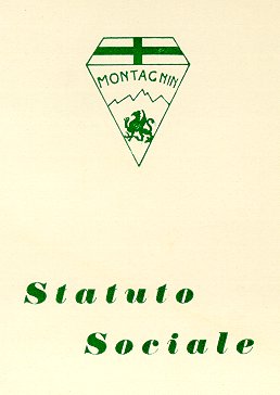 La copertina dello statuto de «I Montagnin»